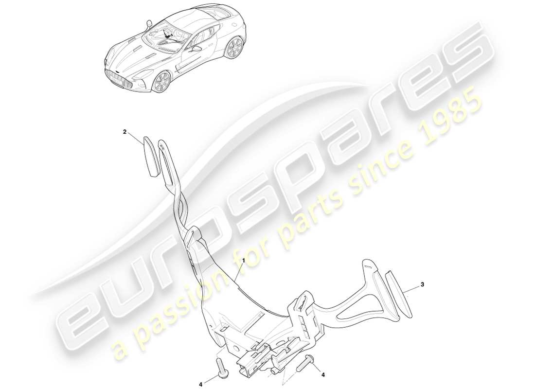 aston martin one-77 (2011) schaltwippen-ersatzteildiagramm