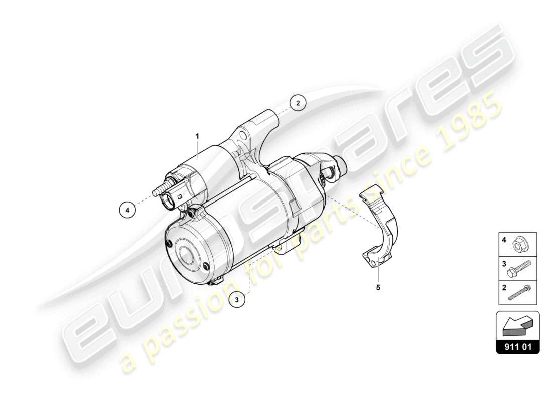 lamborghini urus performante (2023) starter-ersatzteildiagramm