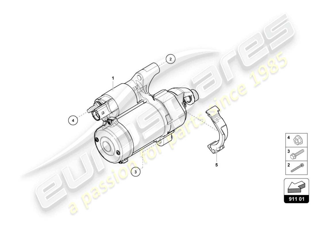 lamborghini urus performante (2023) anlasser teilediagramm