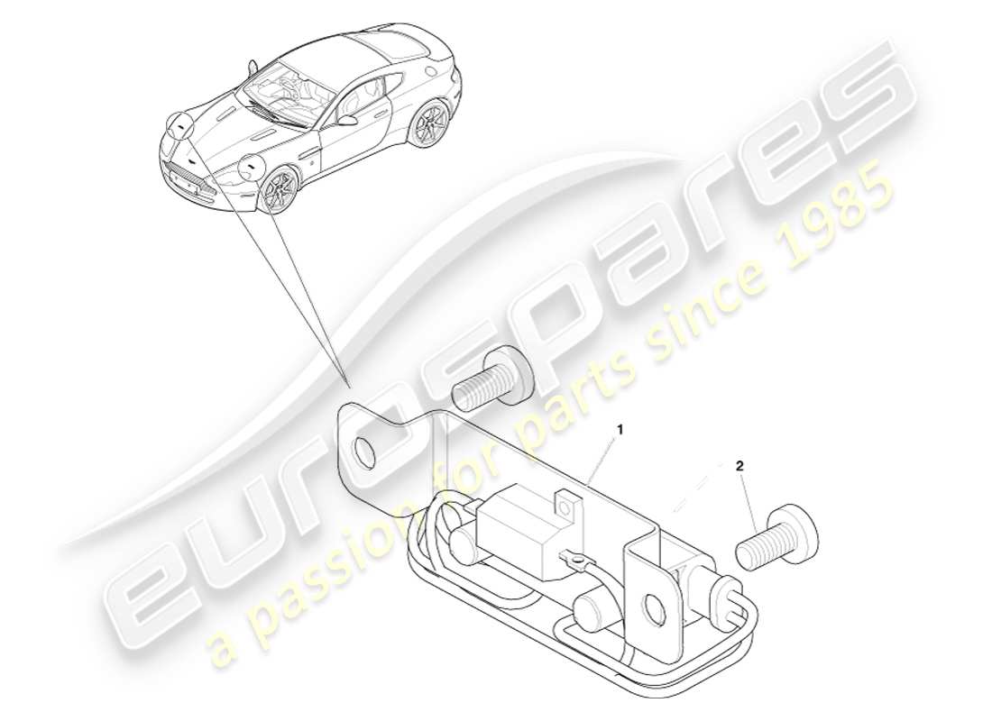 aston martin v8 vantage (2005) teilediagramm für fahrtrichtungsanzeiger-widerstand