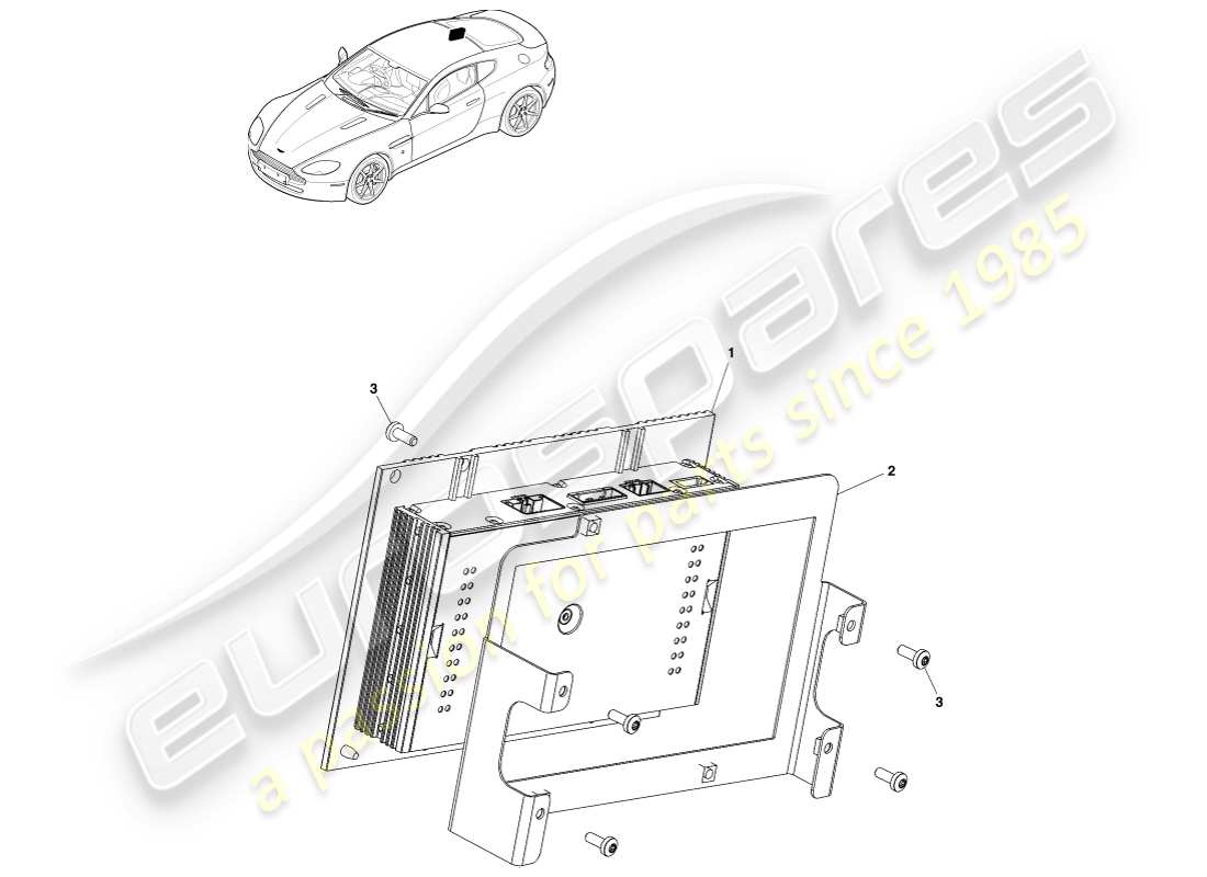 aston martin v8 vantage (2007) verstärker, coupé-teilediagramm