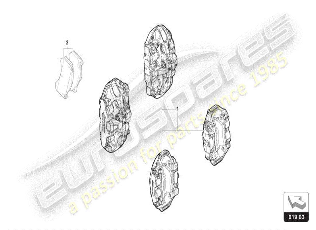 lamborghini revuelto coupe (accessories) nachrüstsatz für farbige bremssättel ersatzteildiagramm