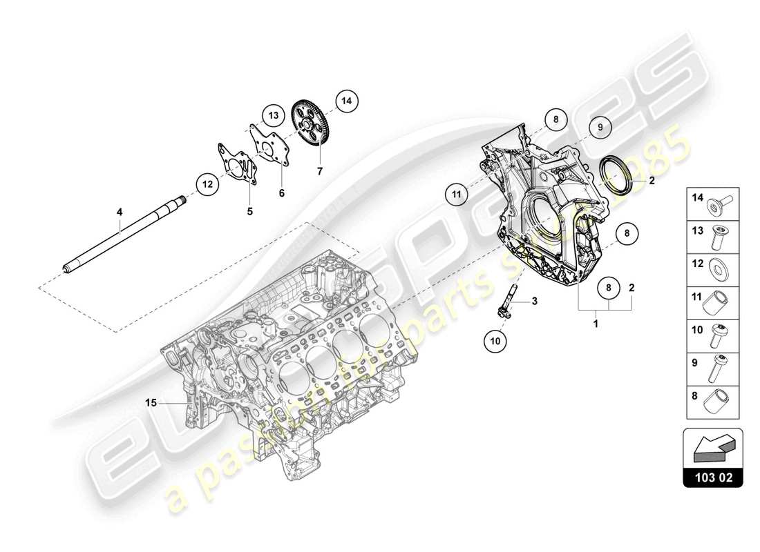 lamborghini urus performante (2024) ölwannen-ersatzteildiagramm