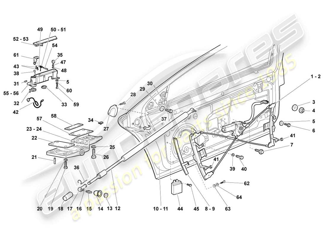 lamborghini reventon fensterheber teilediagramm