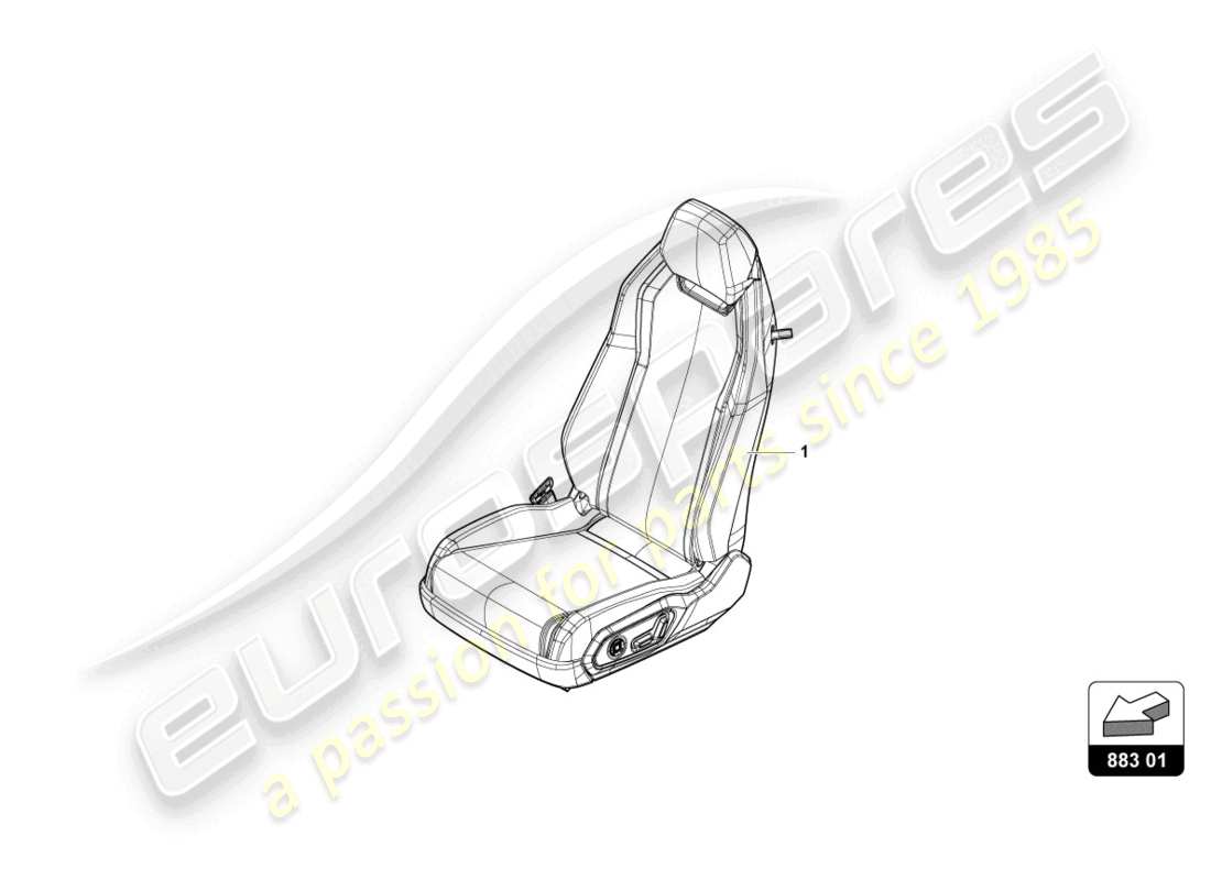 lamborghini urus (2020) rücksitze ersatzteildiagramm