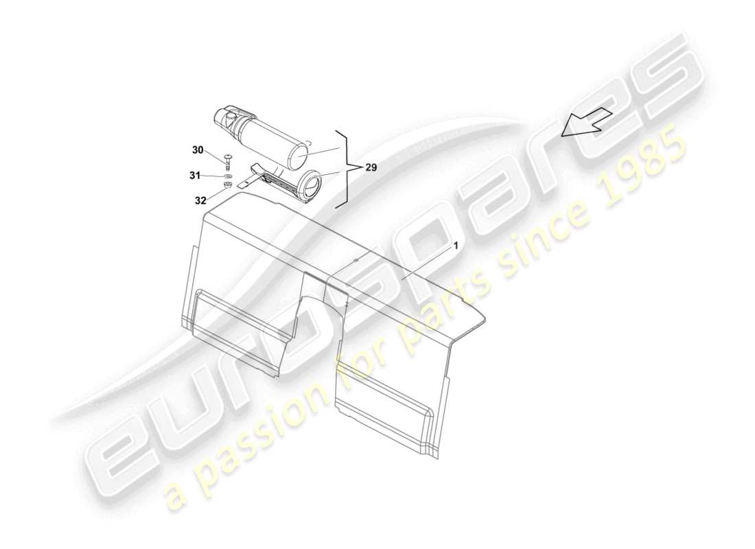 lamborghini blancpain sts (2013) feuerlöscher teilediagramm