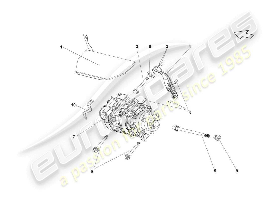 lamborghini blancpain sts (2013) a/c-kompressor teilediagramm