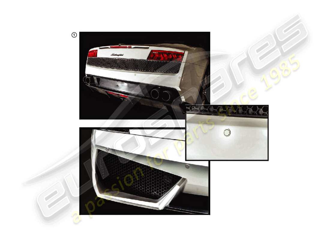 lamborghini lp560-4 coupe (accessories) installationssatz für parkassistent. teilediagramm