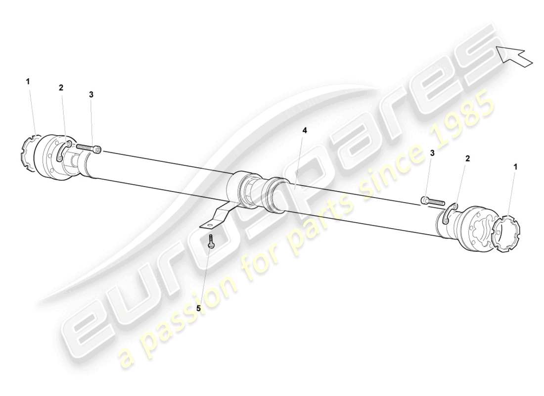 lamborghini blancpain sts (2013) kardanwelle ersatzteildiagramm