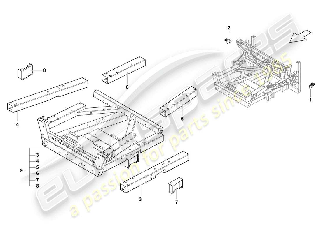 lamborghini blancpain sts (2013) karosserie vorderteil ersatzteildiagramm