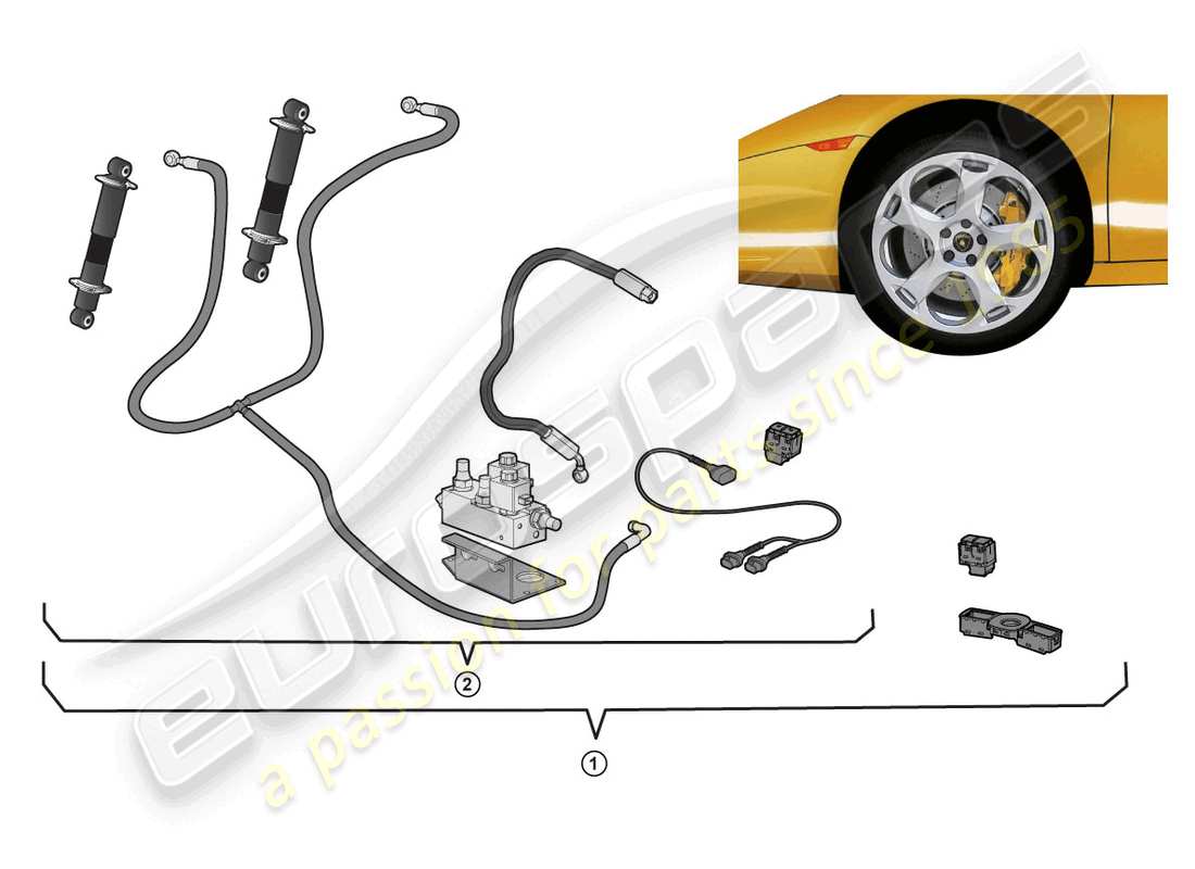 lamborghini lp570-4 sl (accessories) nachrüstsatz ersatzteildiagramm