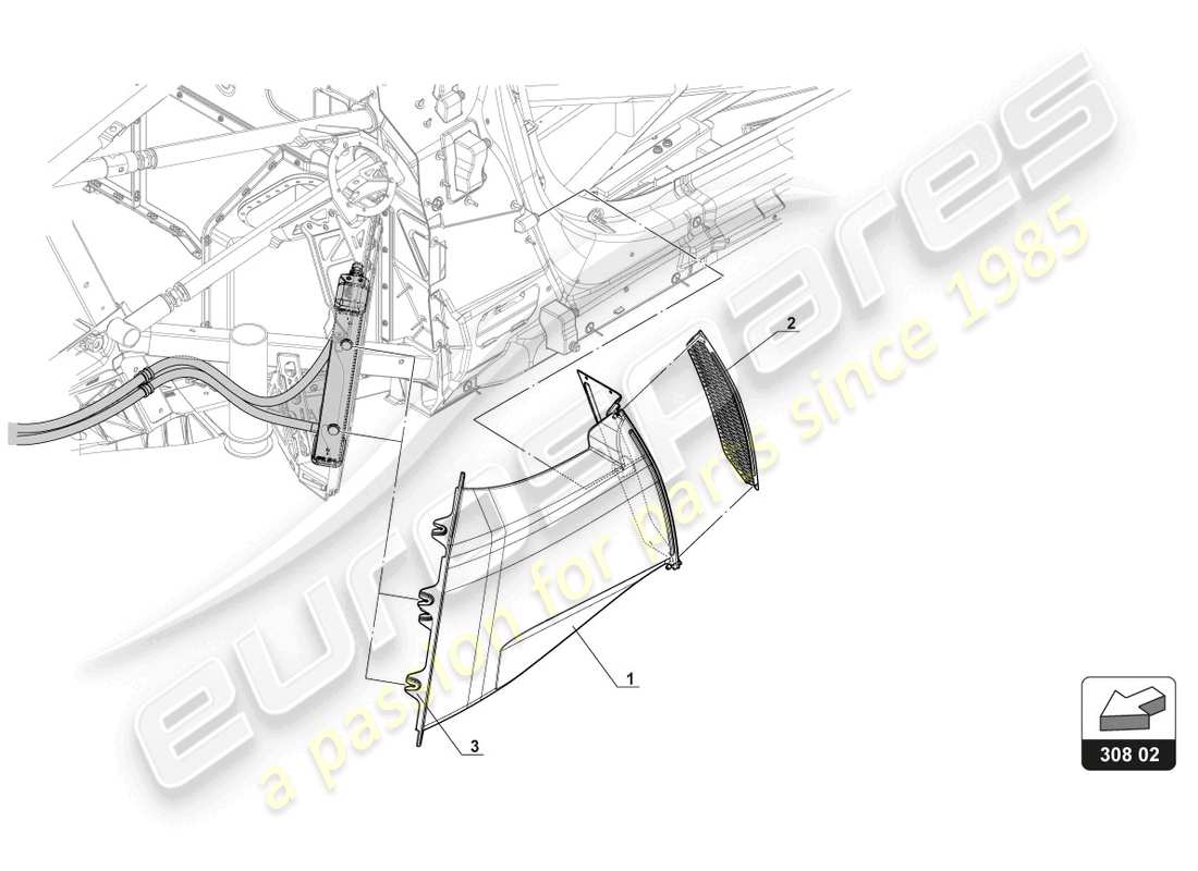 lamborghini gt3 evo (2018) getriebeölkühlung - ersatzteildiagramm