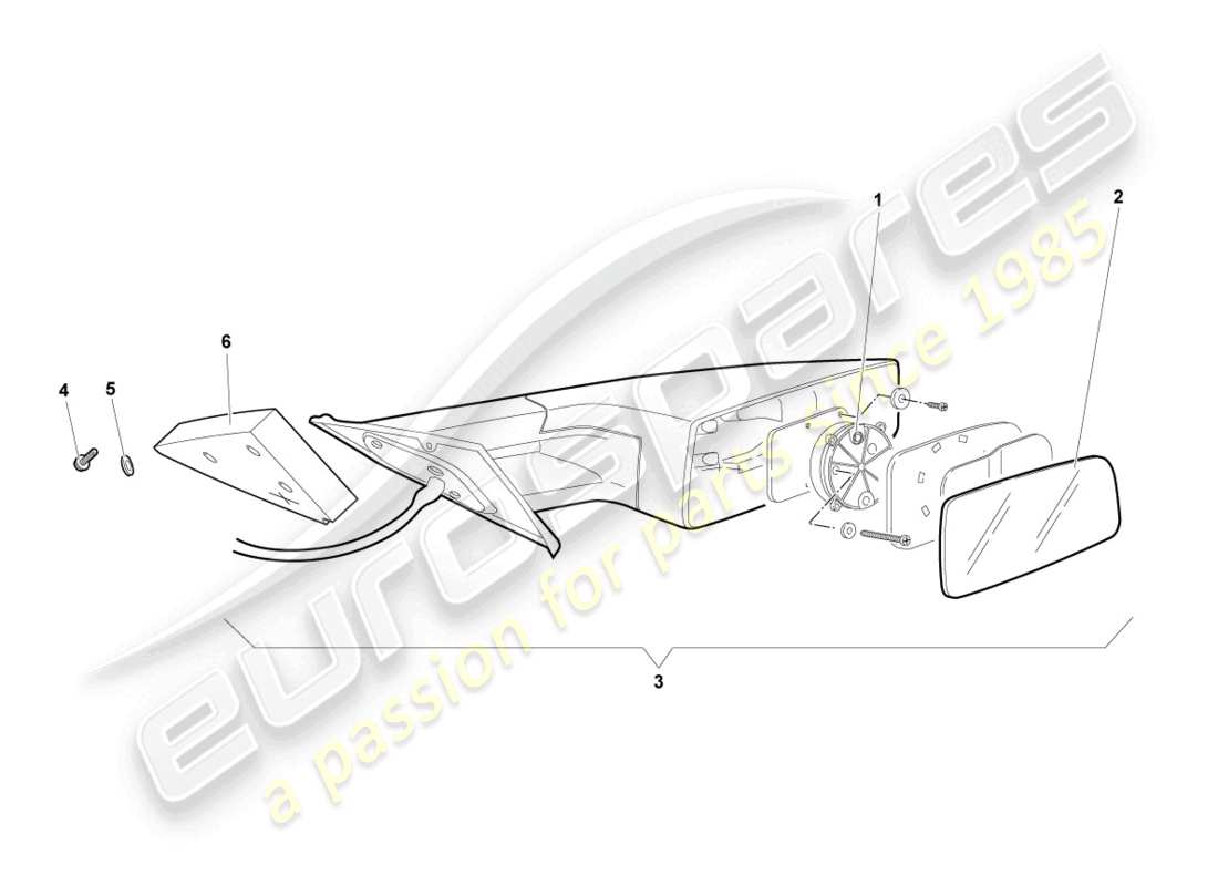 lamborghini reventon aussenspiegel ersatzteildiagramm