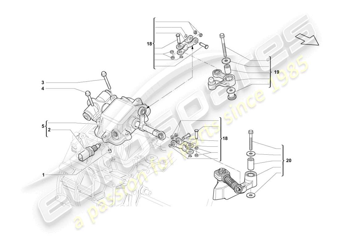 lamborghini blancpain sts (2013) aussenwahlmechanismus teilediagramm