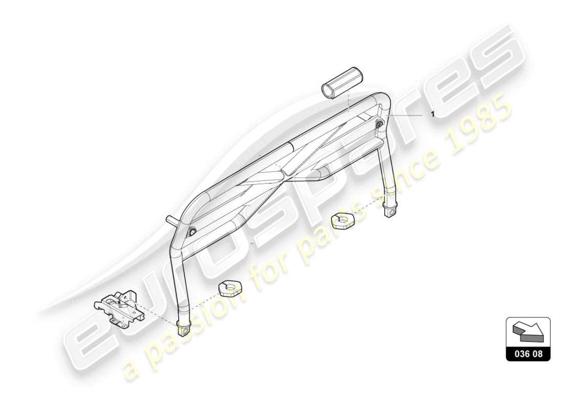 lamborghini huracan sto (accessories) schutzrahmen ersatzteildiagramm