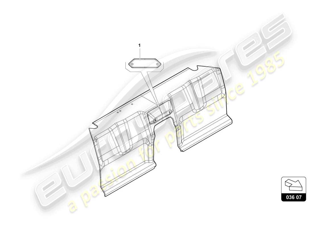 lamborghini huracan sto (accessories) hängeschild - ersatzteildiagramm