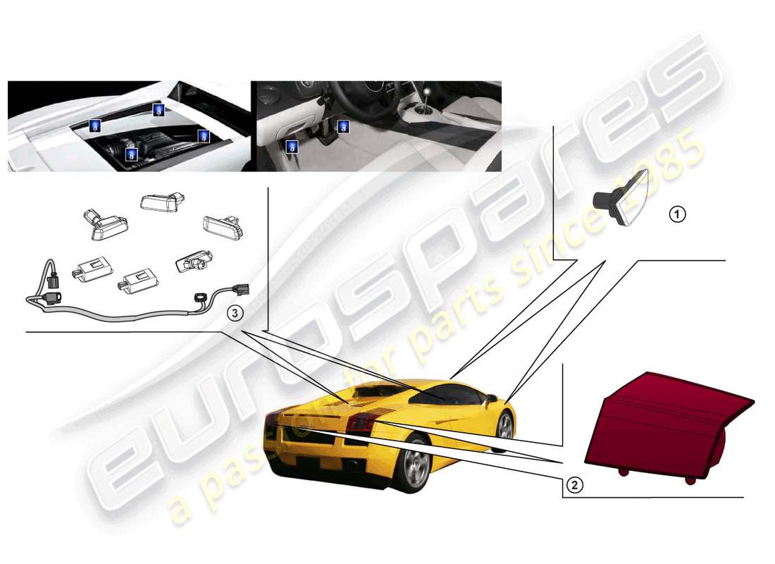 lamborghini lp560-4 spyder fl ii (accessories) beleuchtung teilediagramm