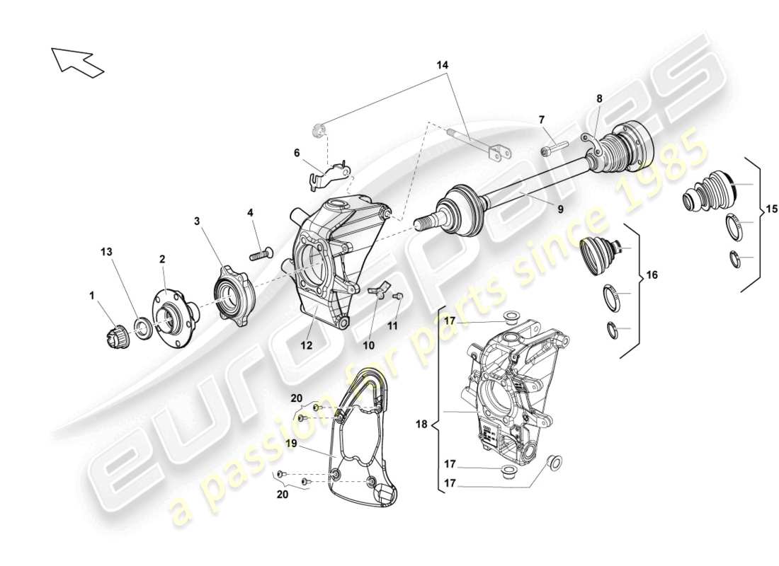 lamborghini lp560-4 spyder fl ii (2013) antriebswelle hinten teilediagramm