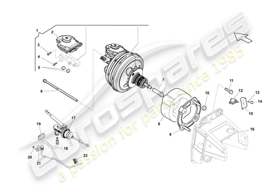 lamborghini lp550-2 spyder (2010) bremsservo-ersatzteildiagramm