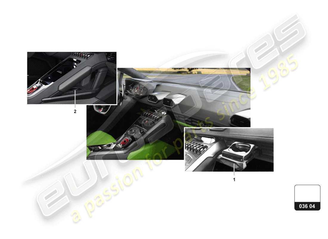 lamborghini huracan sto (accessories) getränkehalter ersatzteildiagramm