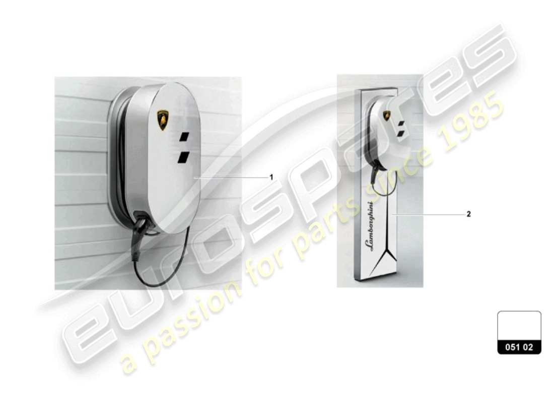 lamborghini revuelto coupe (accessories) batterie-ladegerät teilediagramm