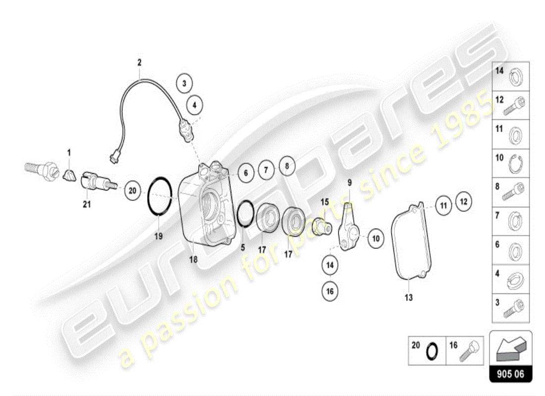 lamborghini diablo vt (1998) phasessensor teilediagramm