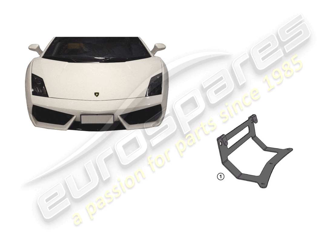 lamborghini gallardo spyder (accessories) kennzeichenhalter ersatzteildiagramm