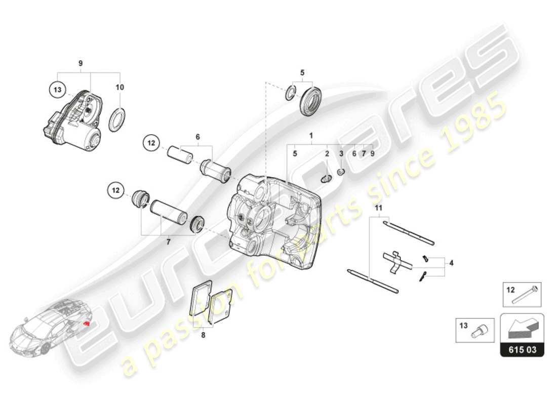 lamborghini revuelto coupe (2024) elektronische parkbremse ersatzteildiagramm