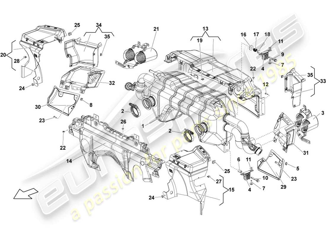 lamborghini lp550-2 spyder (2010) silencer-ersatzteildiagramm