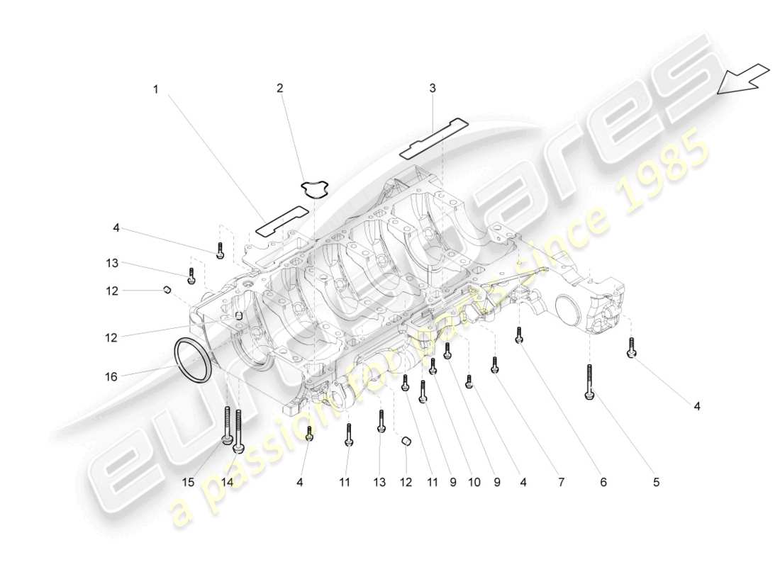 lamborghini lp570-4 sl (2011) kurbelgehäuse unteres teildiagramm