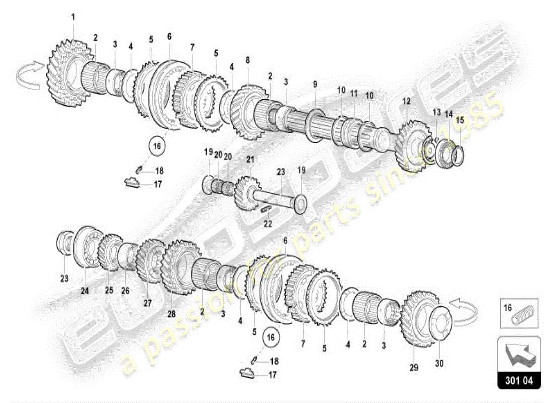 lamborghini diablo vt (1995) kardanwelle ersatzteildiagramm
