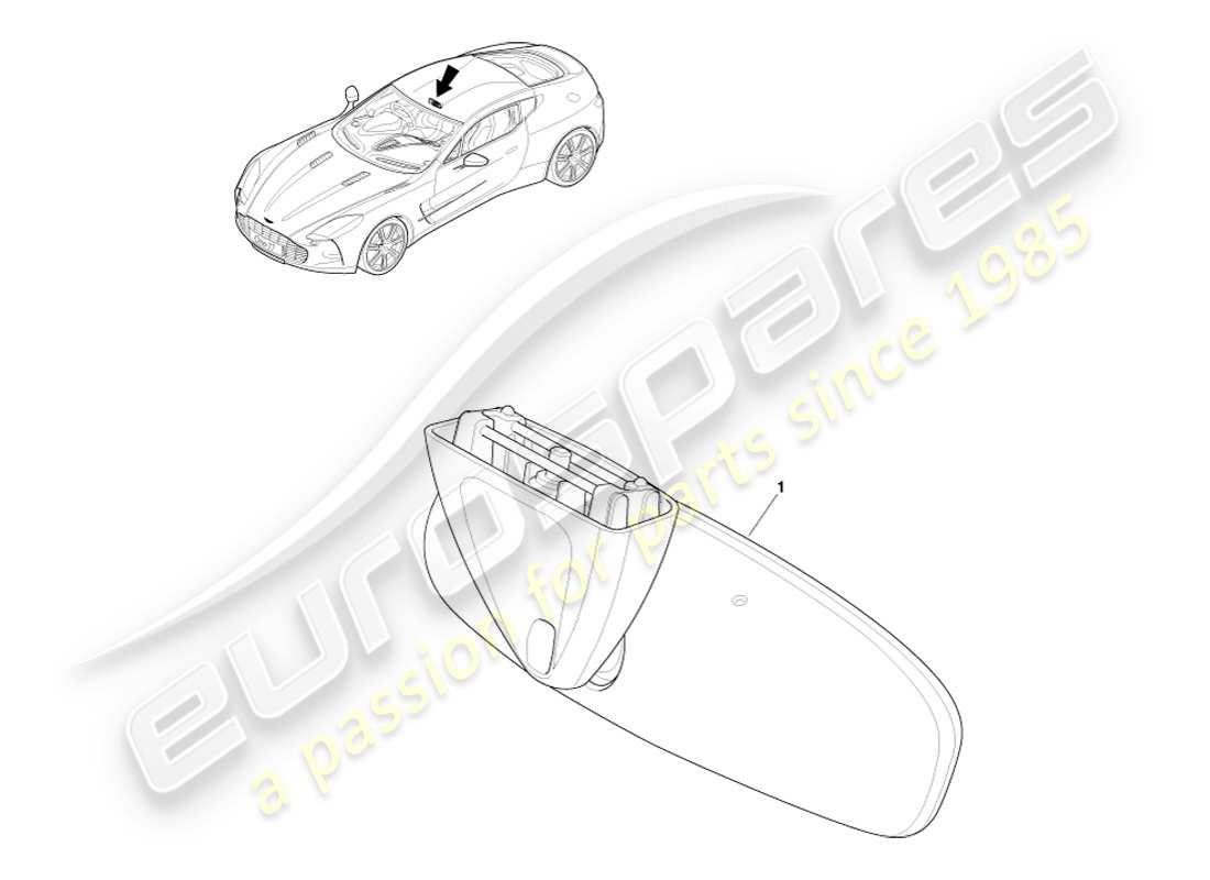 aston martin one-77 (2011) innenspiegel ersatzteildiagramm