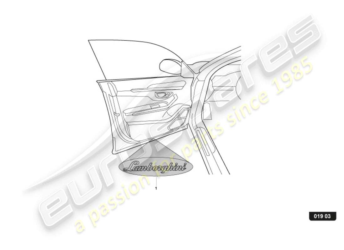 lamborghini urus performante (accessories) beleuchtungssystem teilediagramm