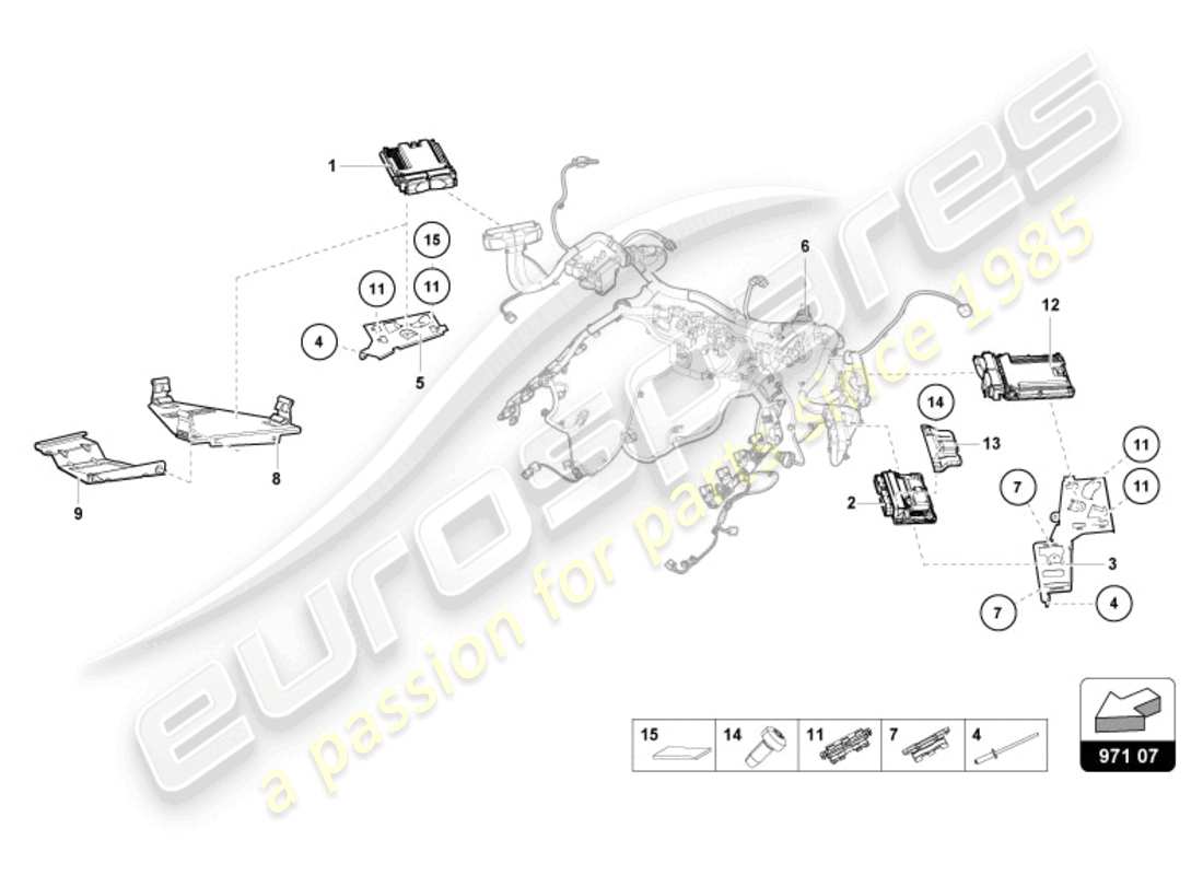 lamborghini tecnica (2024) motorsteuergerät teilediagramm