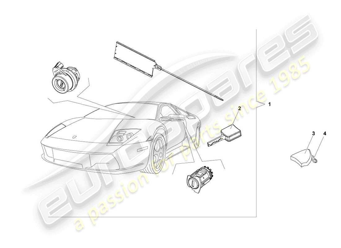 lamborghini reventon schlosszylinder ersatzteildiagramm