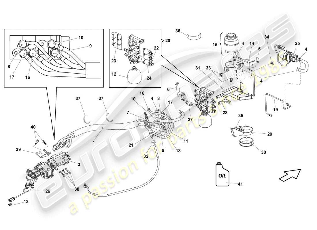 lamborghini superleggera (2008) schaltereinheit ersatzteildiagramm