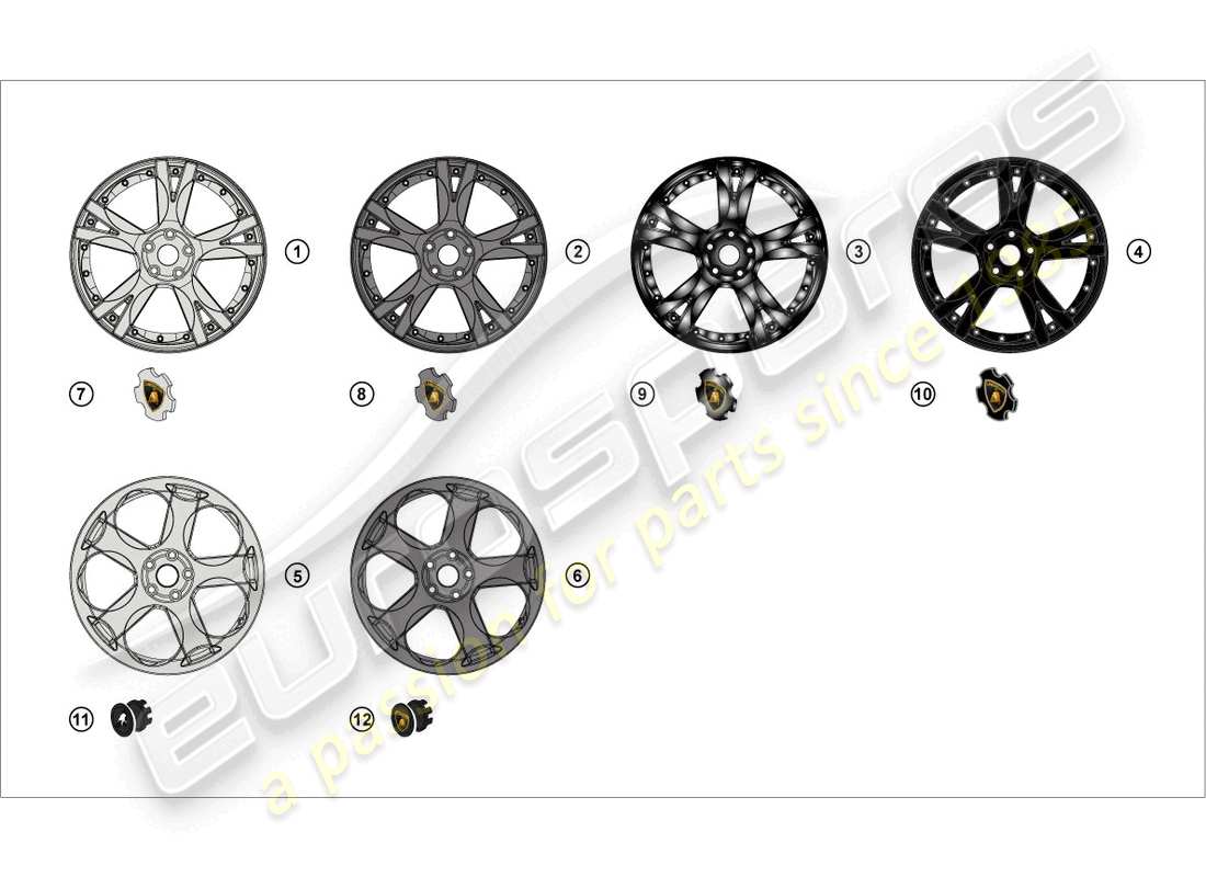 lamborghini superleggera (accessories) nachrüstsatz ersatzteildiagramm