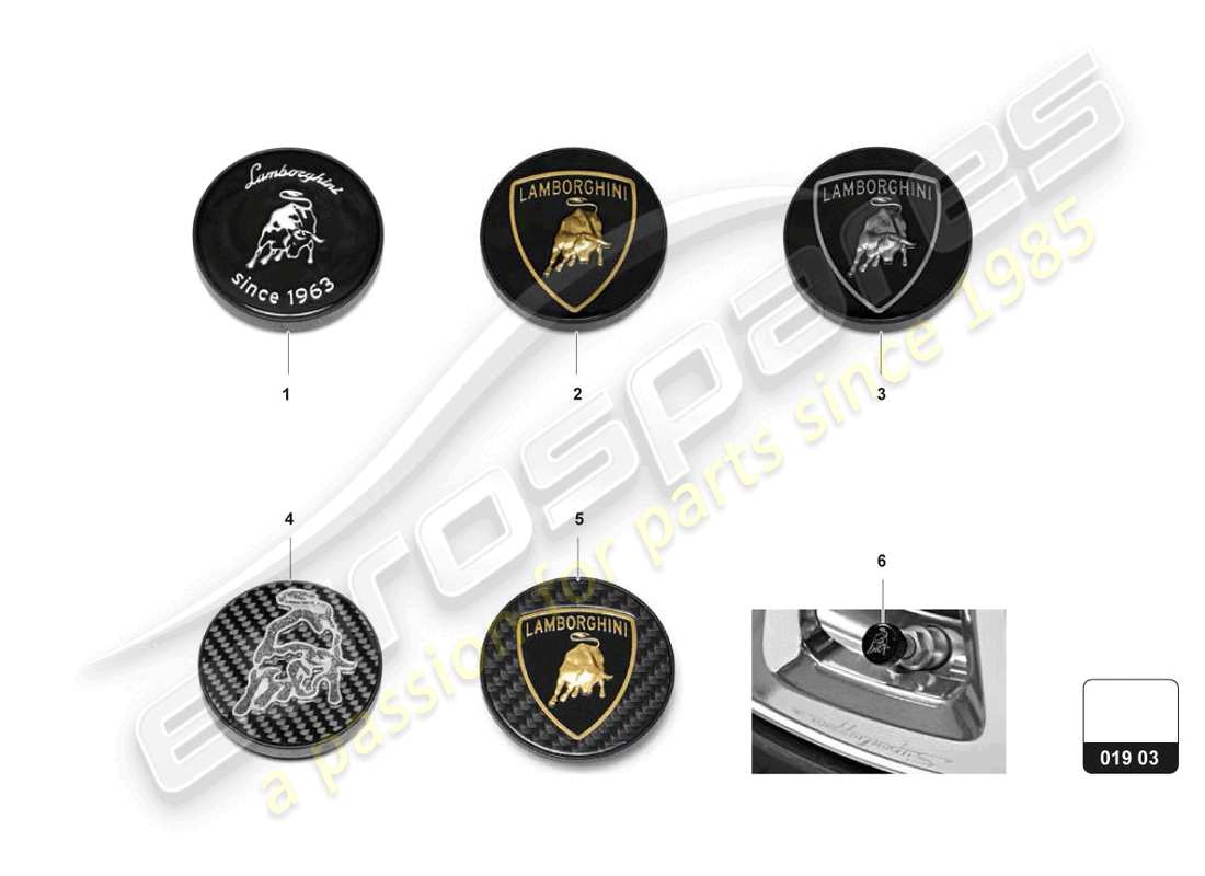 lamborghini aventador ultimae (accessories) 1 set radzierkappen ersatzteildiagramm