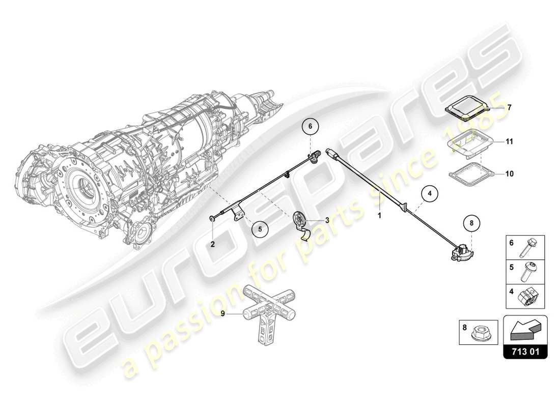 lamborghini urus (2020) auswahlmechanismus - ersatzteildiagramm