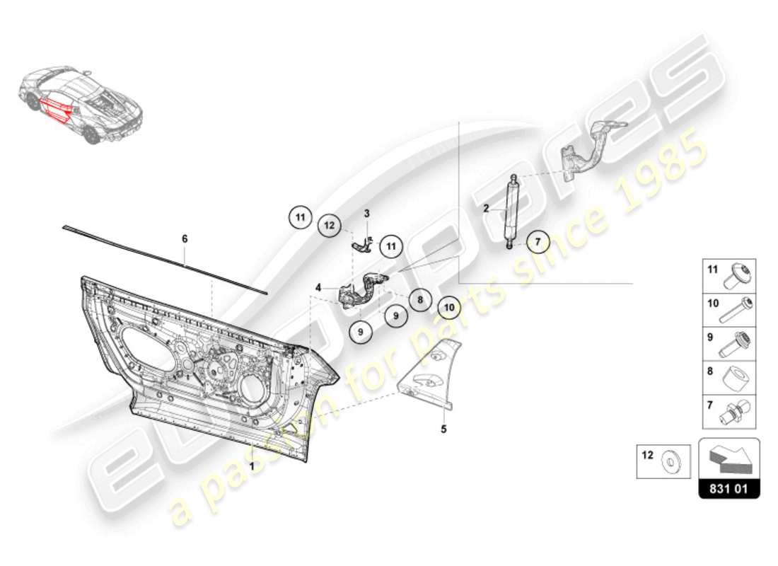 lamborghini revuelto coupe (2024) doors-ersatzteildiagramm