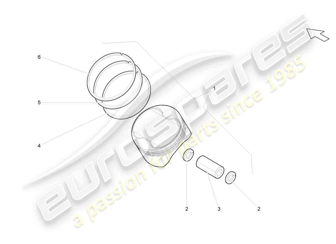 lamborghini blancpain sts (2013) kolben-teilediagramm