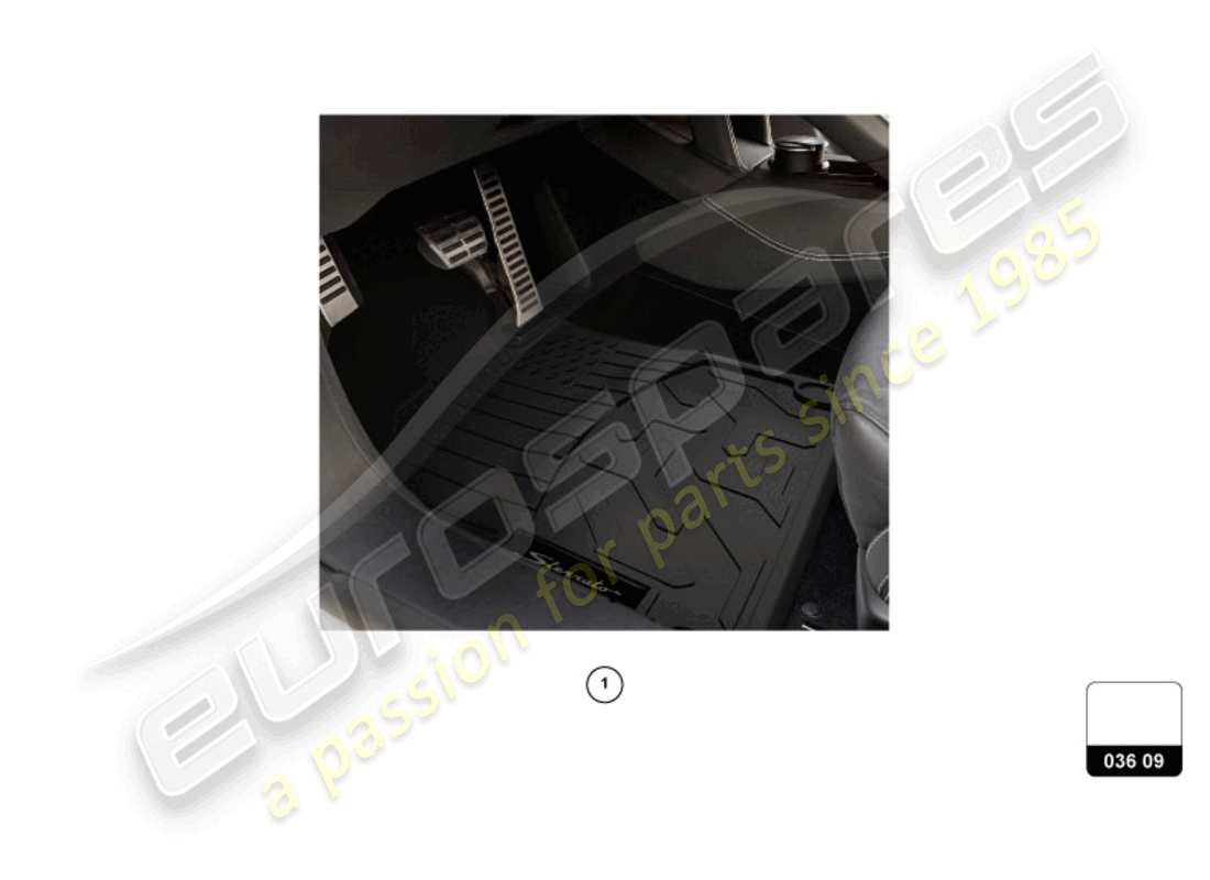 lamborghini huracan sterrato (accessories) allwetter-bodenmatte ersatzteildiagramm