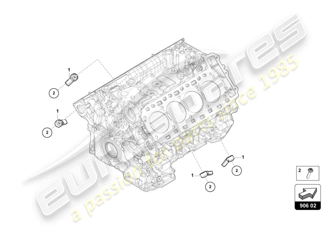 lamborghini urus (2019) klopfsensor teilediagramm