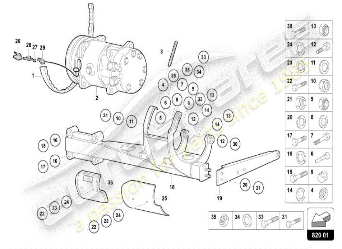 lamborghini diablo vt (1997) klimaanlage teilediagramm