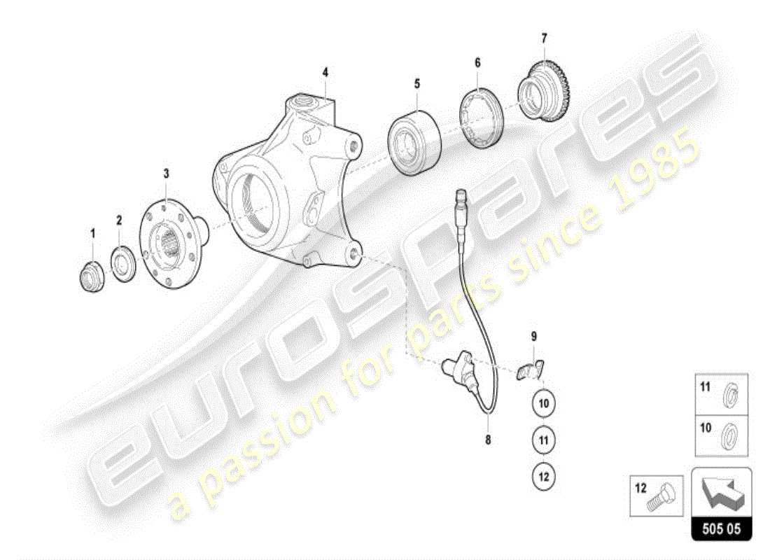 lamborghini diablo vt (1998) radnabe teilediagramm
