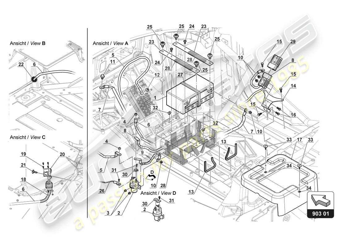 lamborghini gt3 (2017) batterie teilediagramm
