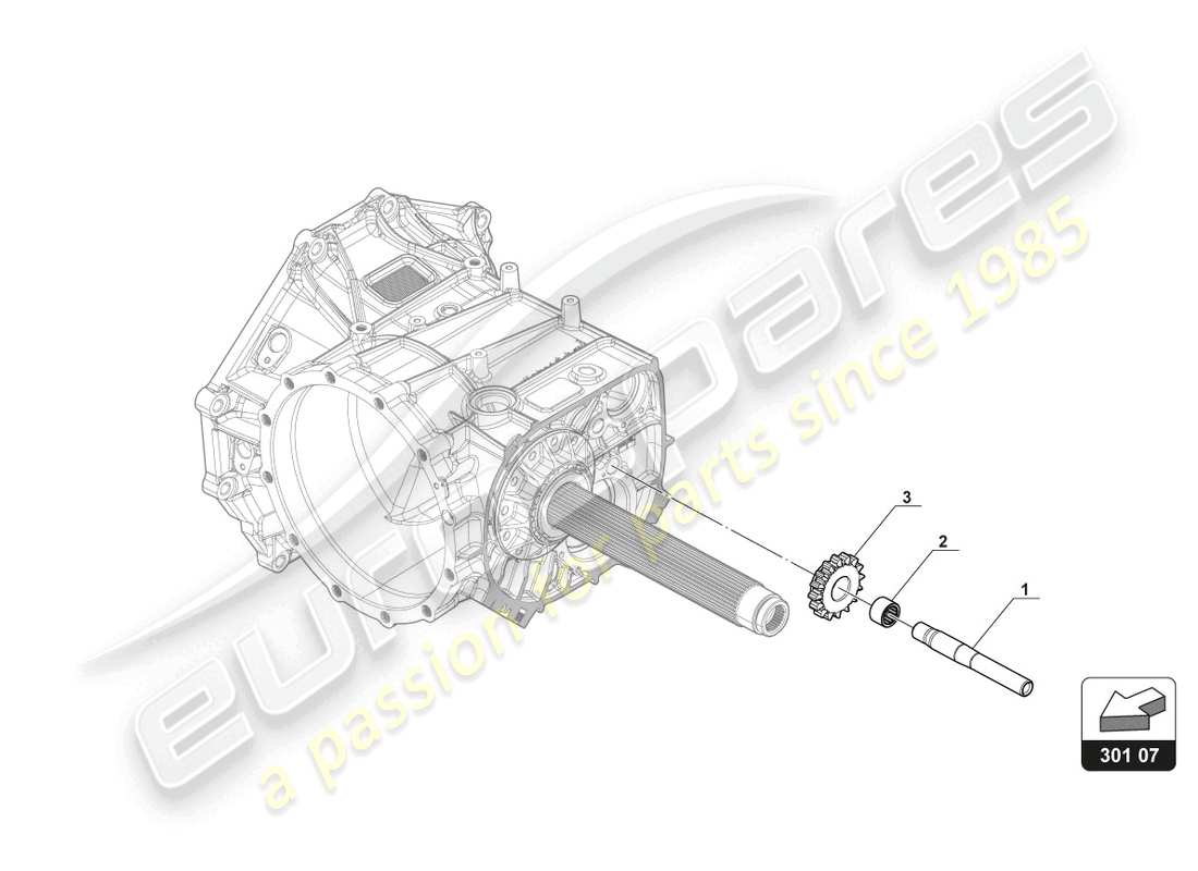 lamborghini gt3 (2017) rückwärtsgang ersatzteildiagramm