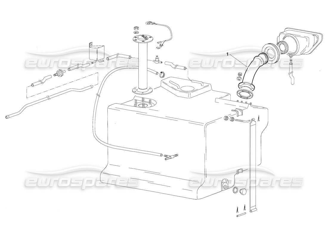 lamborghini diablo (1991) kraftstoffsystem (gültig für die version saudi-arabien – oktober 1991) teilediagramm