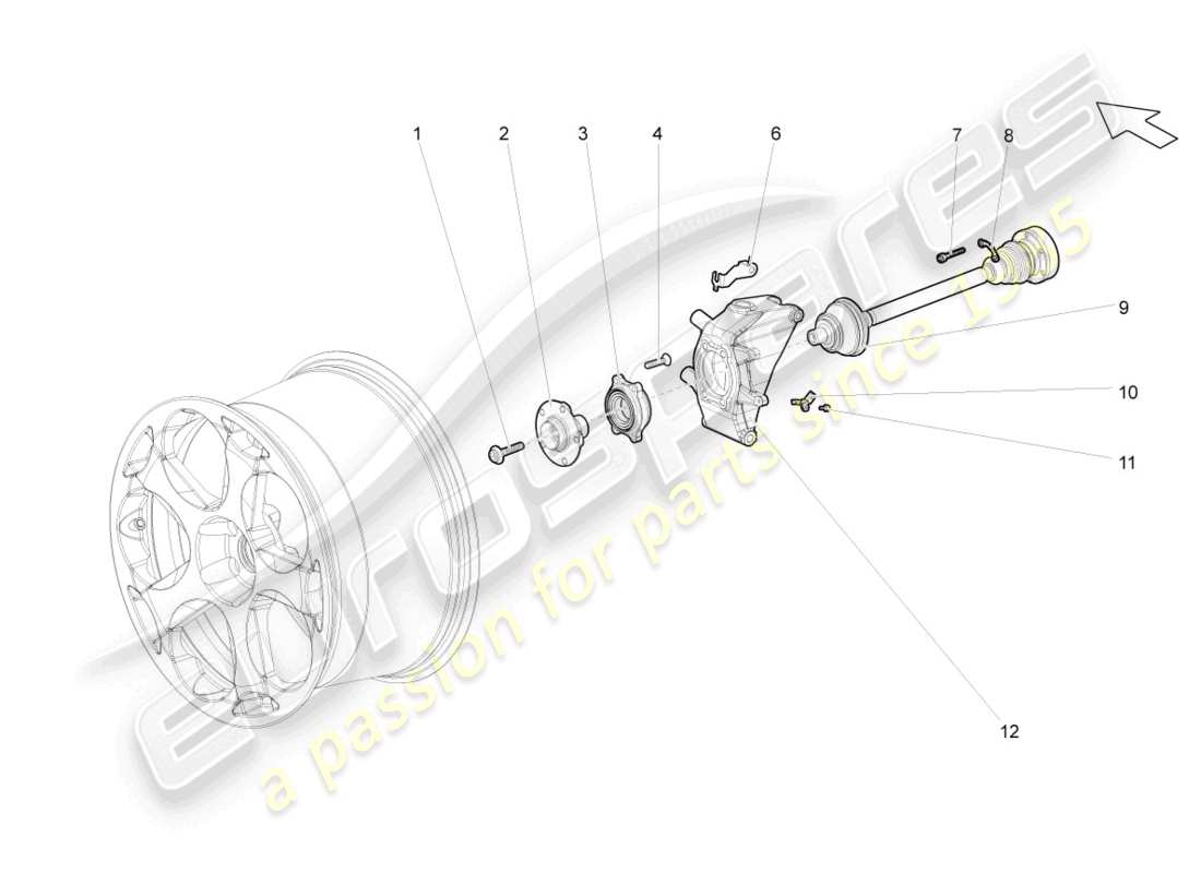 lamborghini gallardo coupe (2005) antriebswelle hinten ersatzteildiagramm