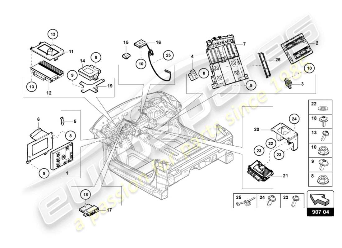 lamborghini ultimae roadster (2022) elektrik teilediagramm